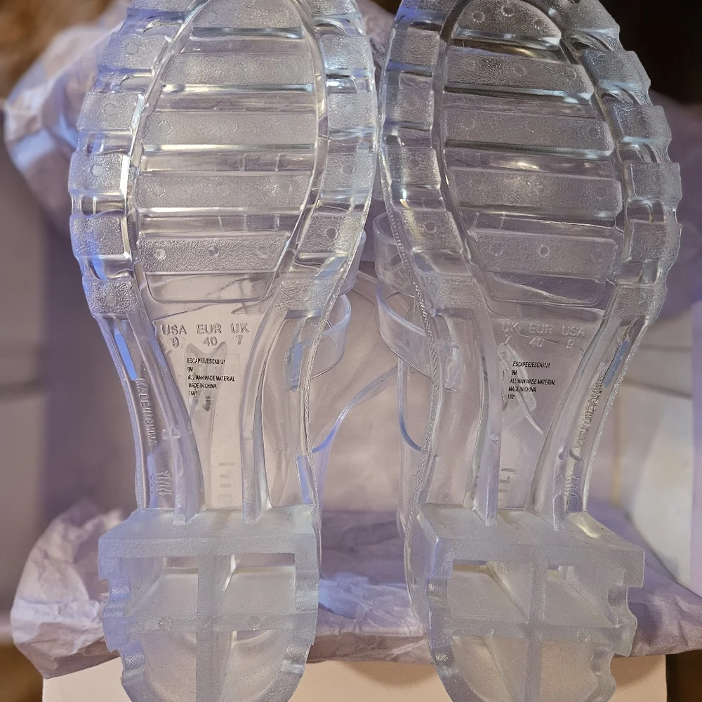 Madden Girl Escape Clear Jelly Sandals size 9 - Picture 4 of 6